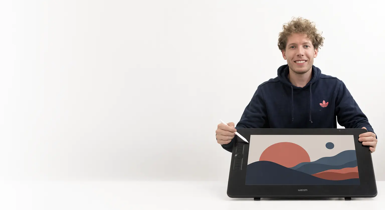 Kevin Romkema aan het werk
